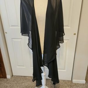 Elegant Black Sheer Wrap